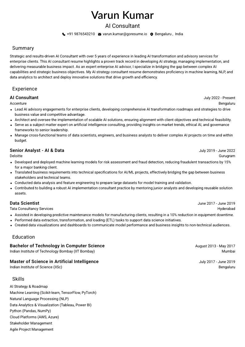 GoResume mobile editor preview