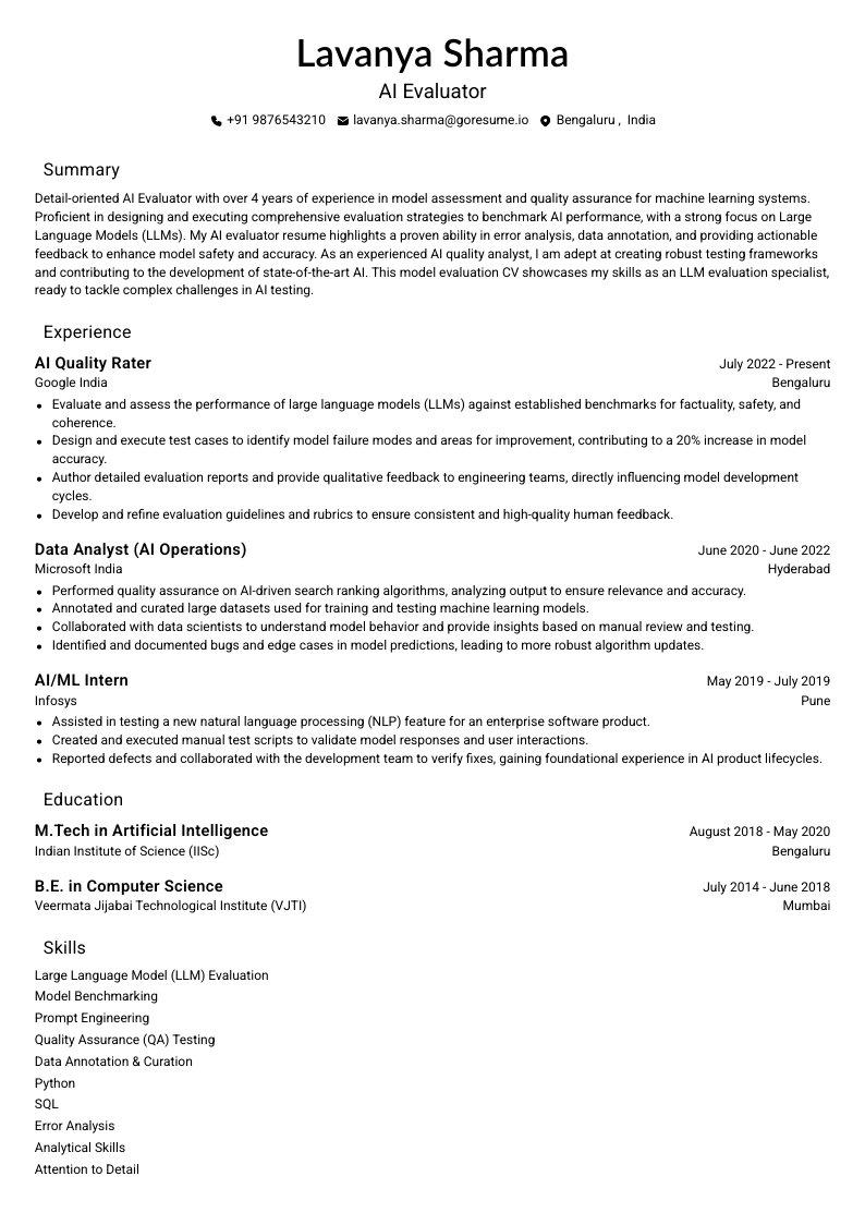 GoResume mobile editor preview