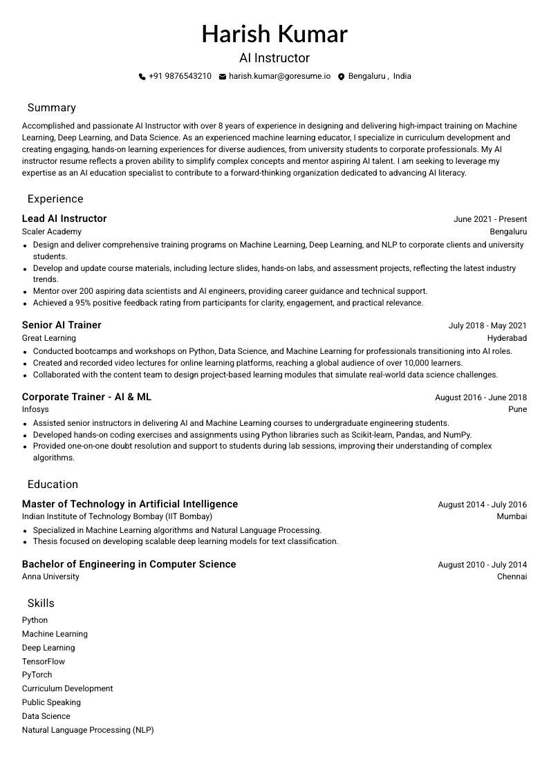 GoResume mobile editor preview