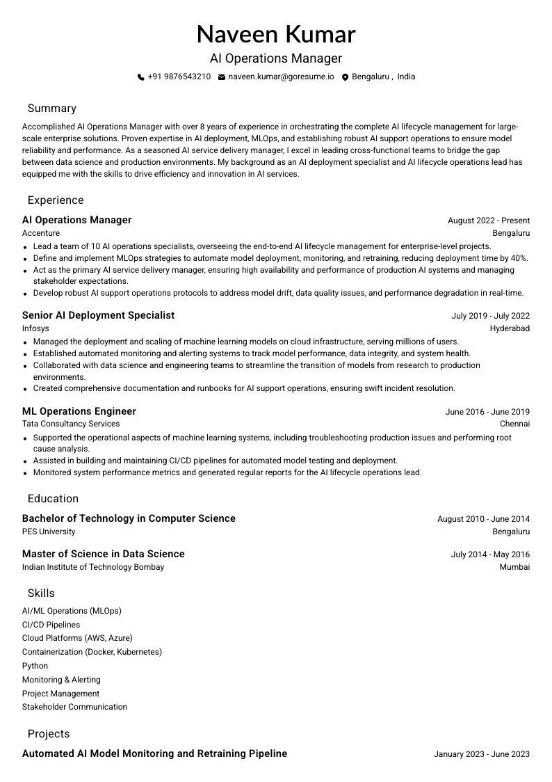 GoResume mobile editor preview