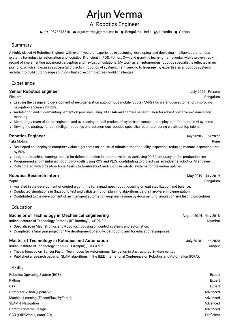 GoResume mobile editor preview