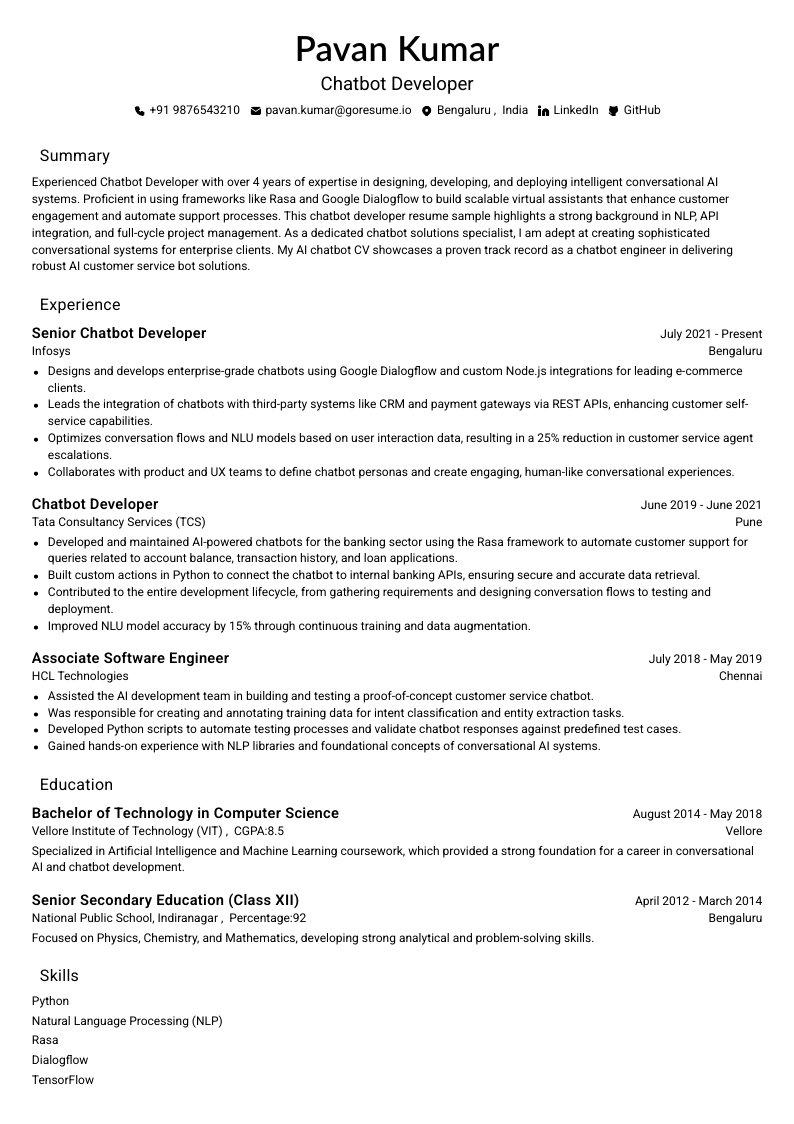 GoResume mobile editor preview
