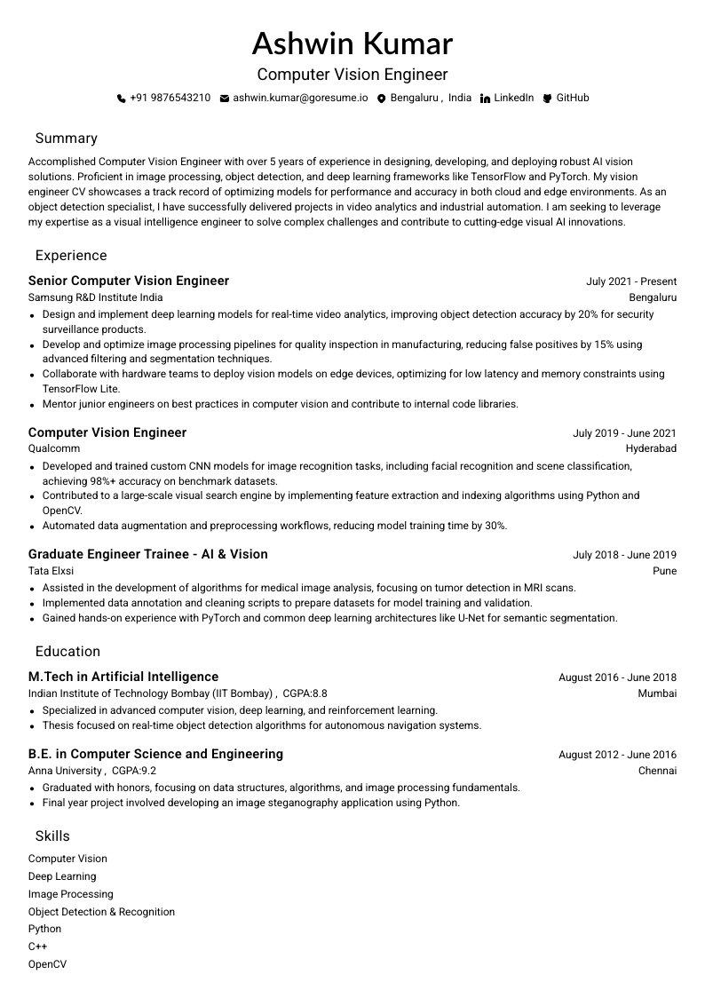 GoResume mobile editor preview