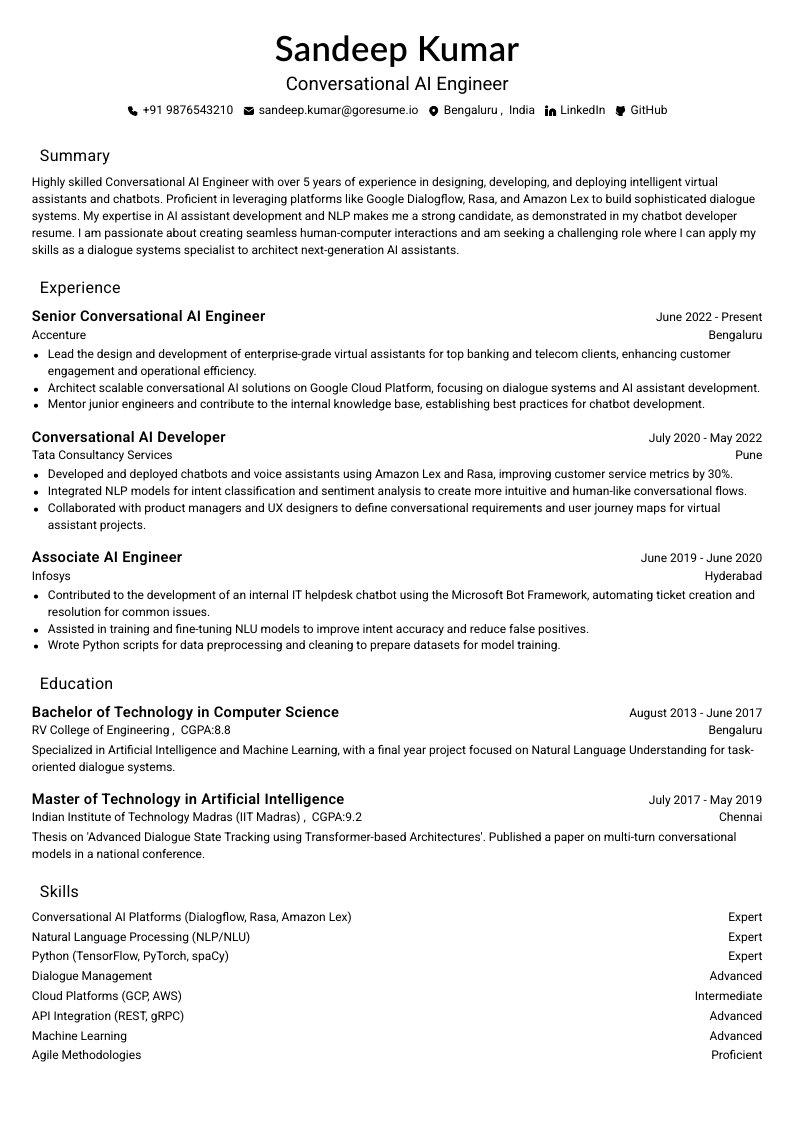 GoResume mobile editor preview