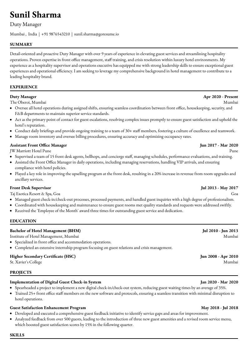 GoResume mobile editor preview