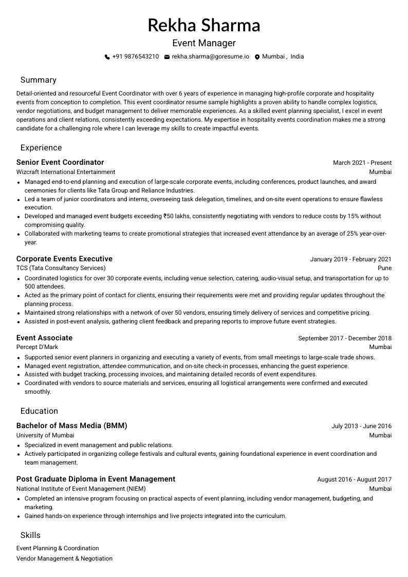 GoResume mobile editor preview