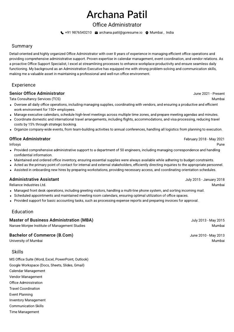 GoResume mobile editor preview