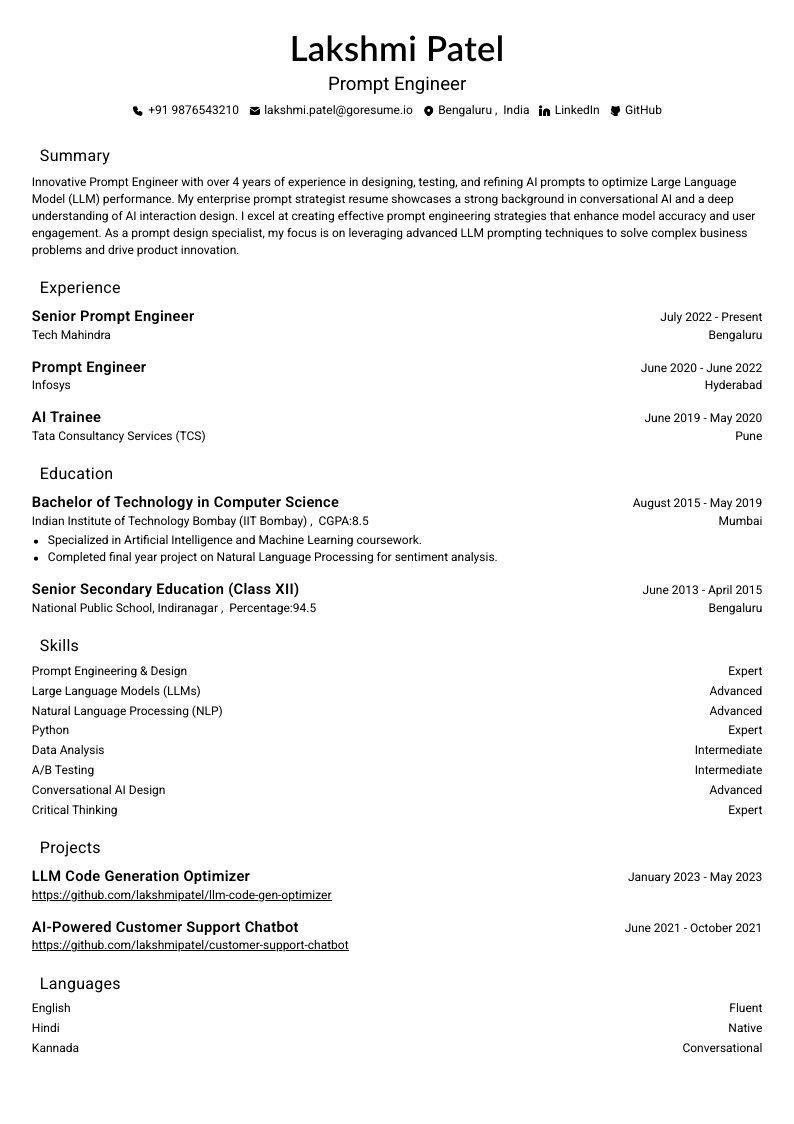 GoResume mobile editor preview