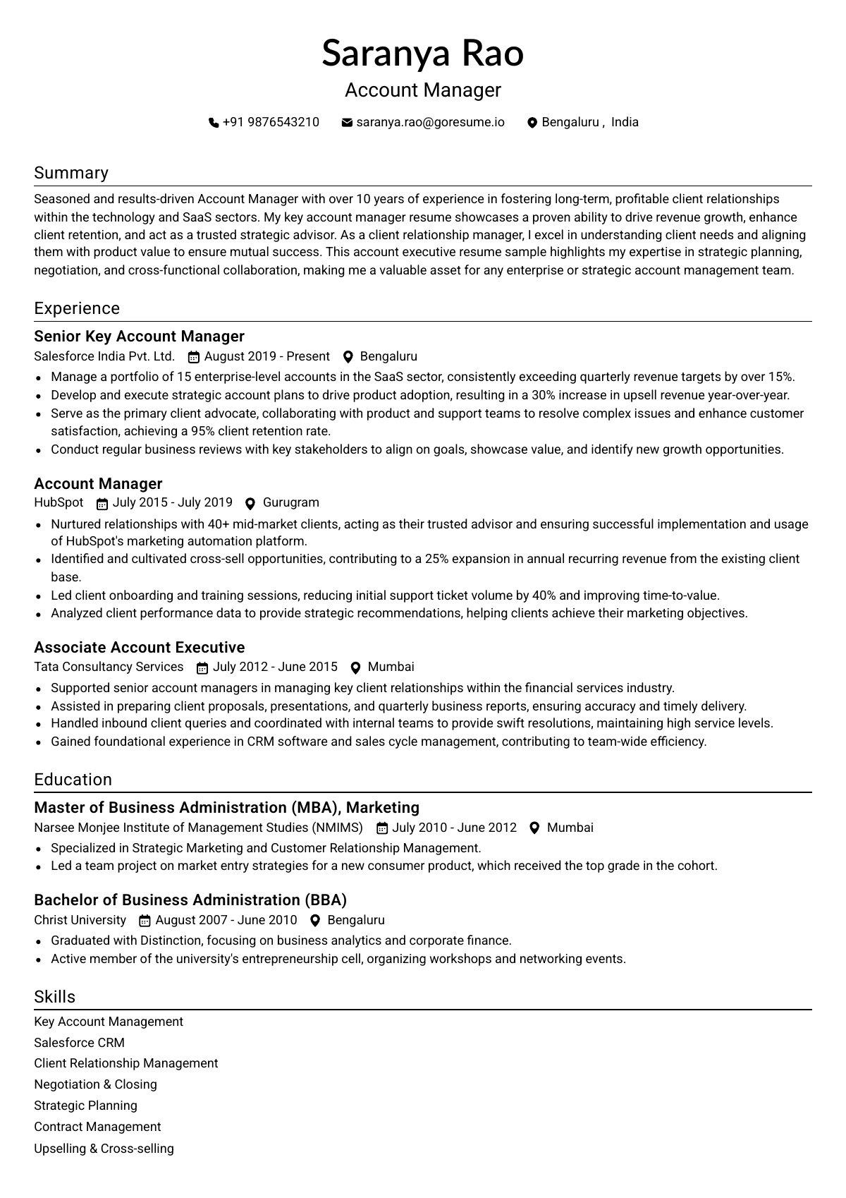GoResume editor preview
