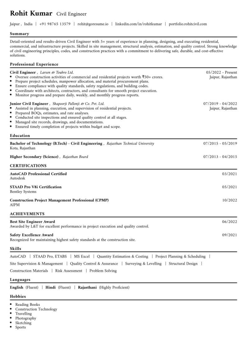 GoResume mobile editor preview