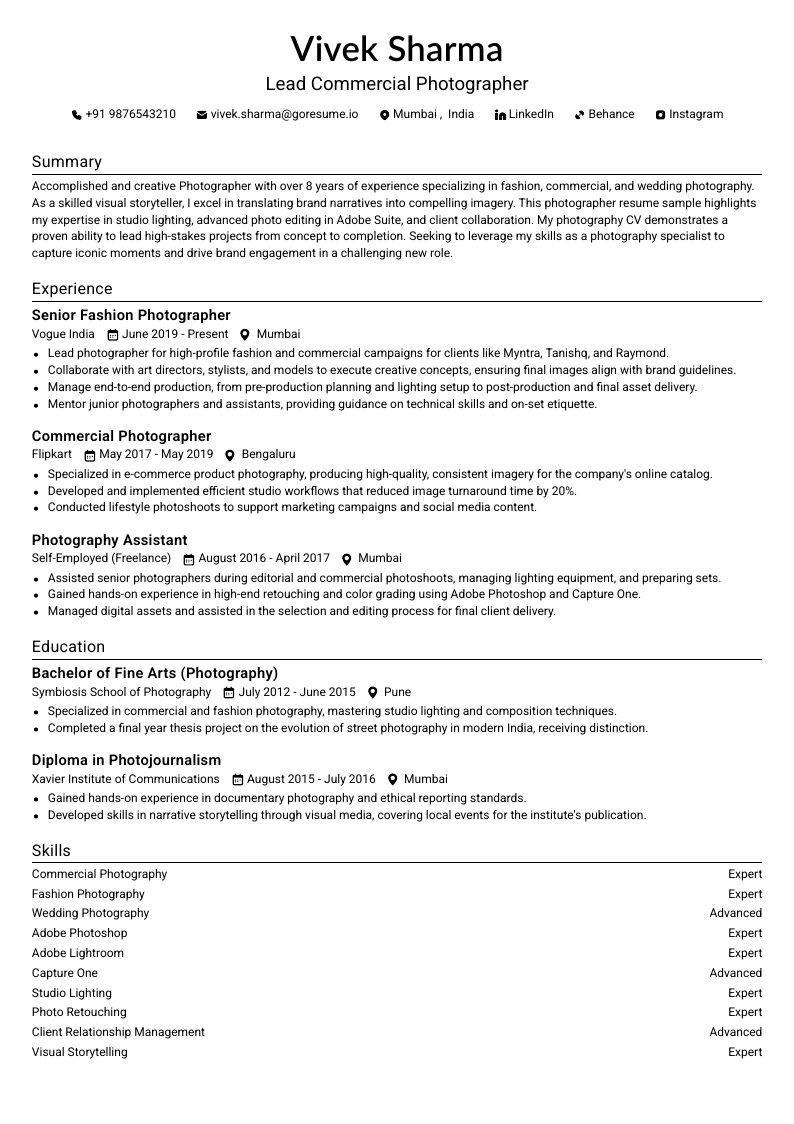 GoResume mobile editor preview