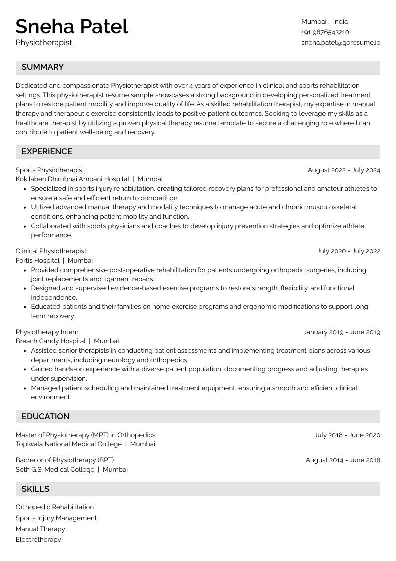 GoResume mobile editor preview