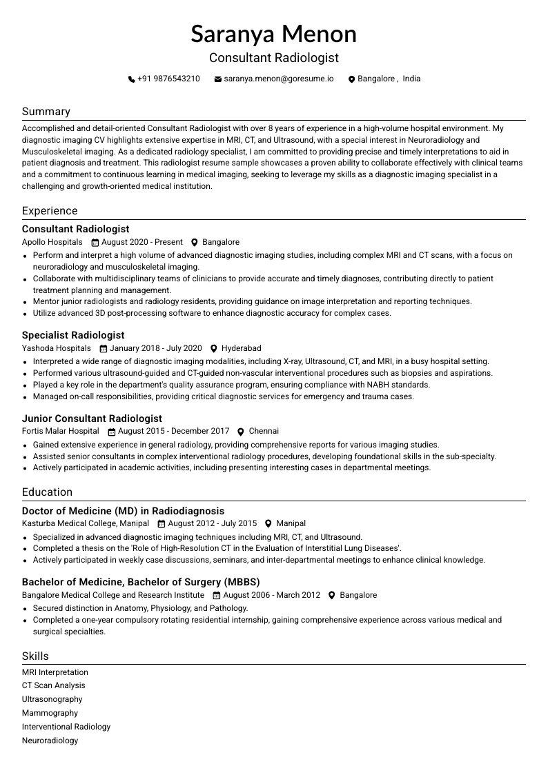 GoResume mobile editor preview