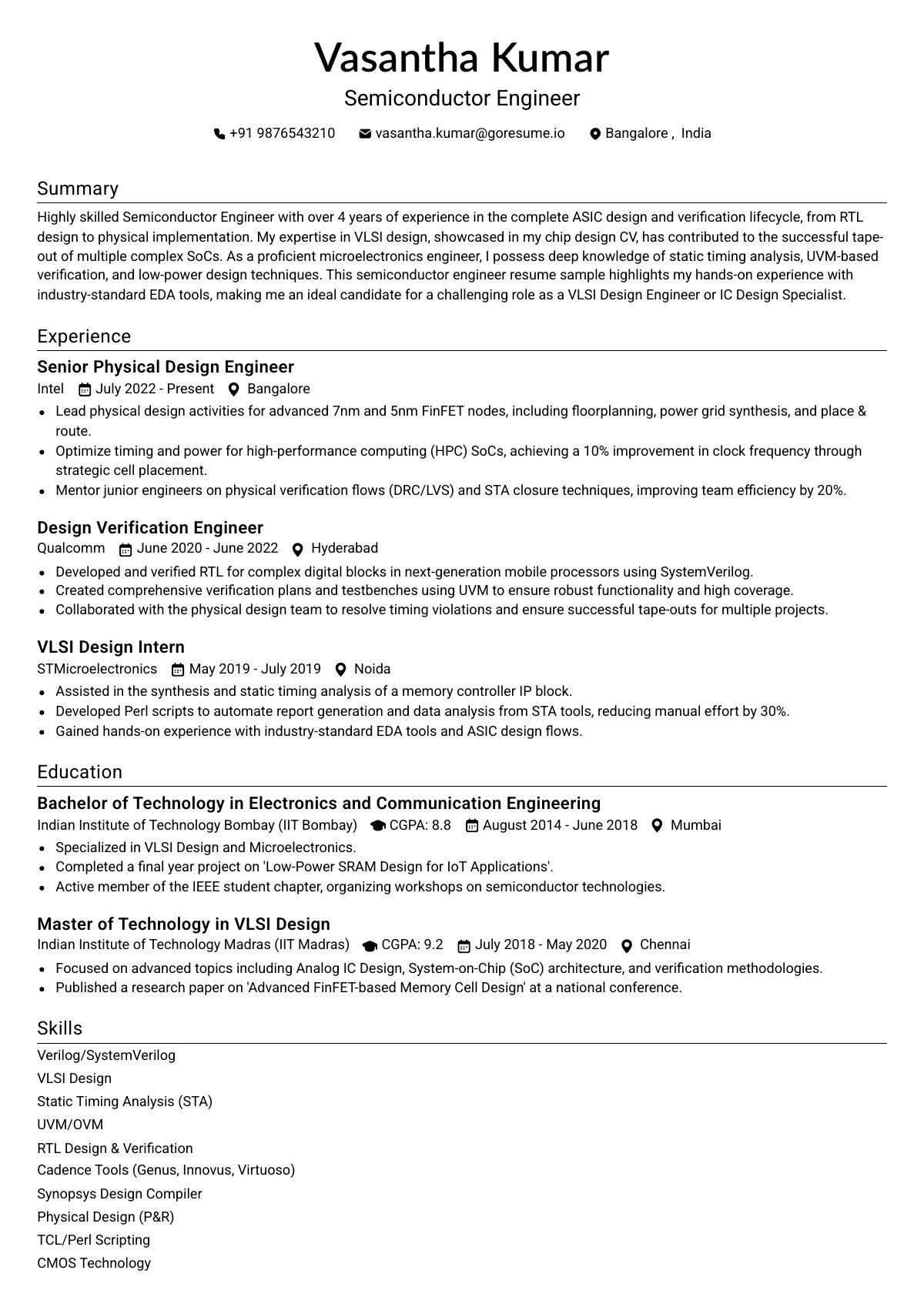 GoResume editor preview