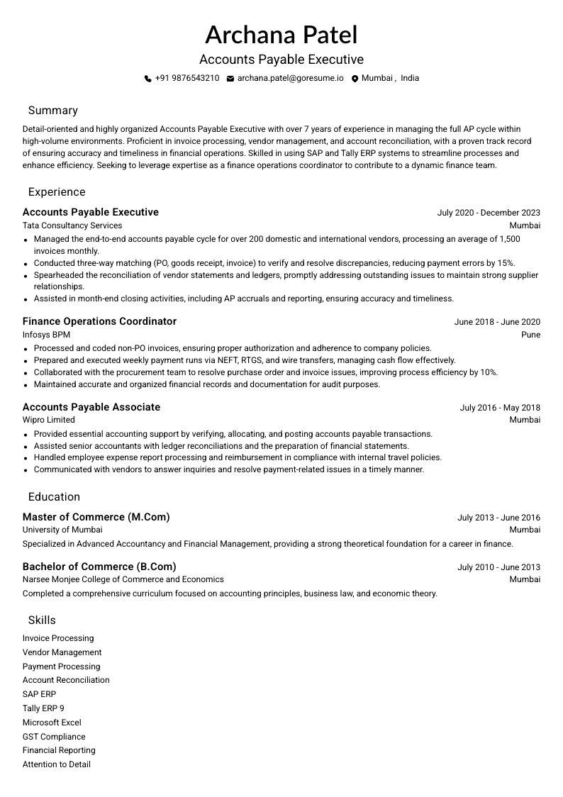 GoResume mobile editor preview