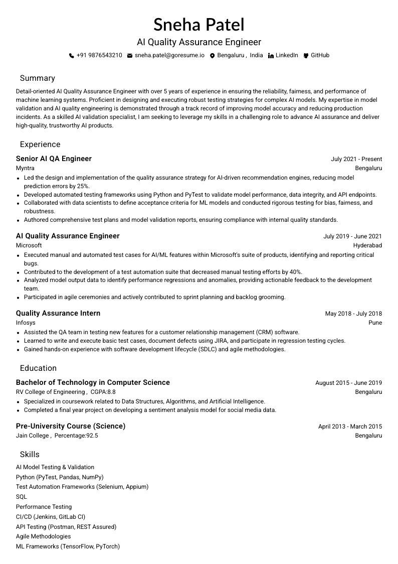 GoResume mobile editor preview