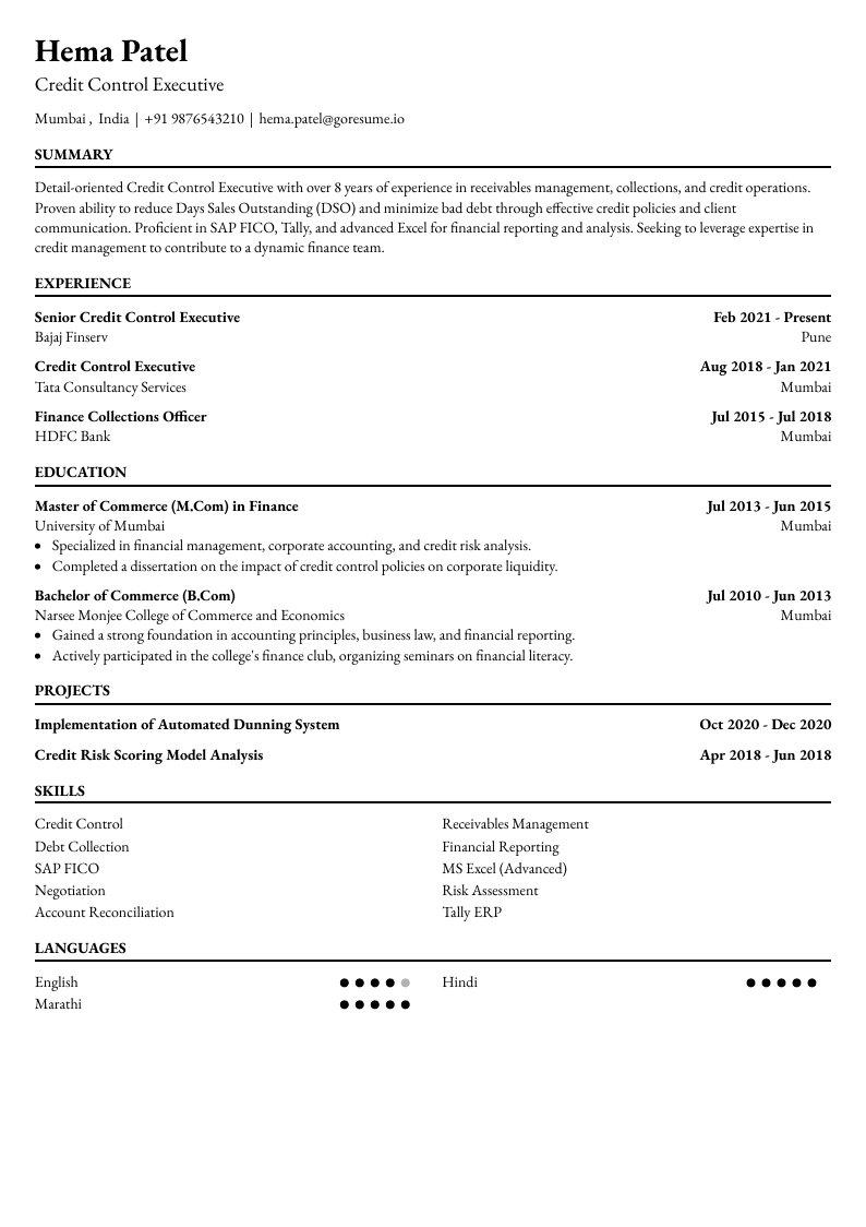 GoResume mobile editor preview
