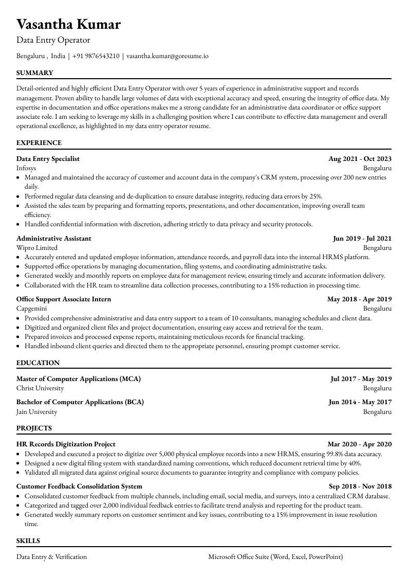 GoResume mobile editor preview