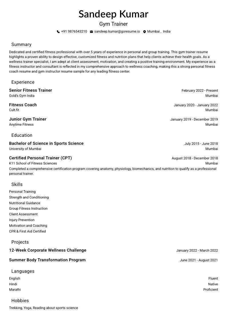 GoResume mobile editor preview