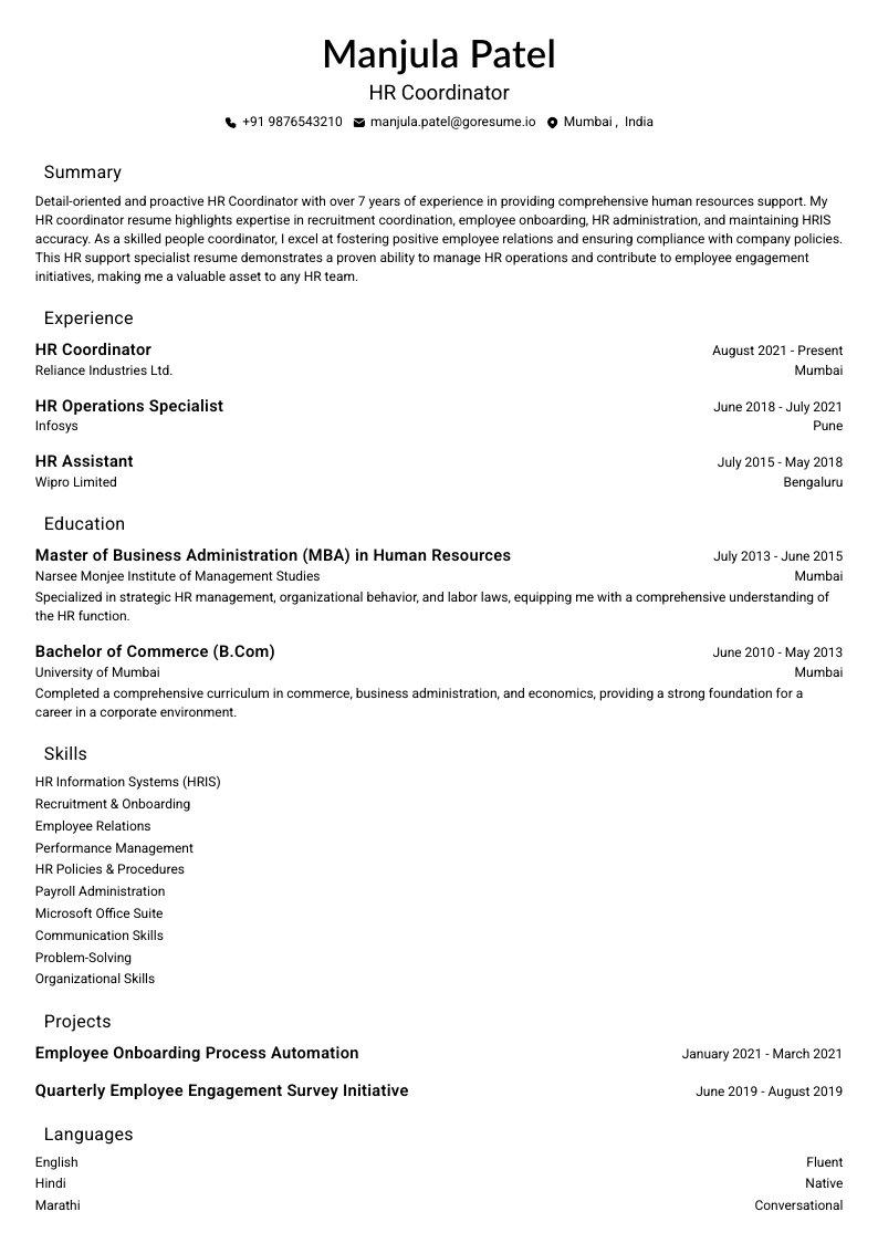 GoResume mobile editor preview