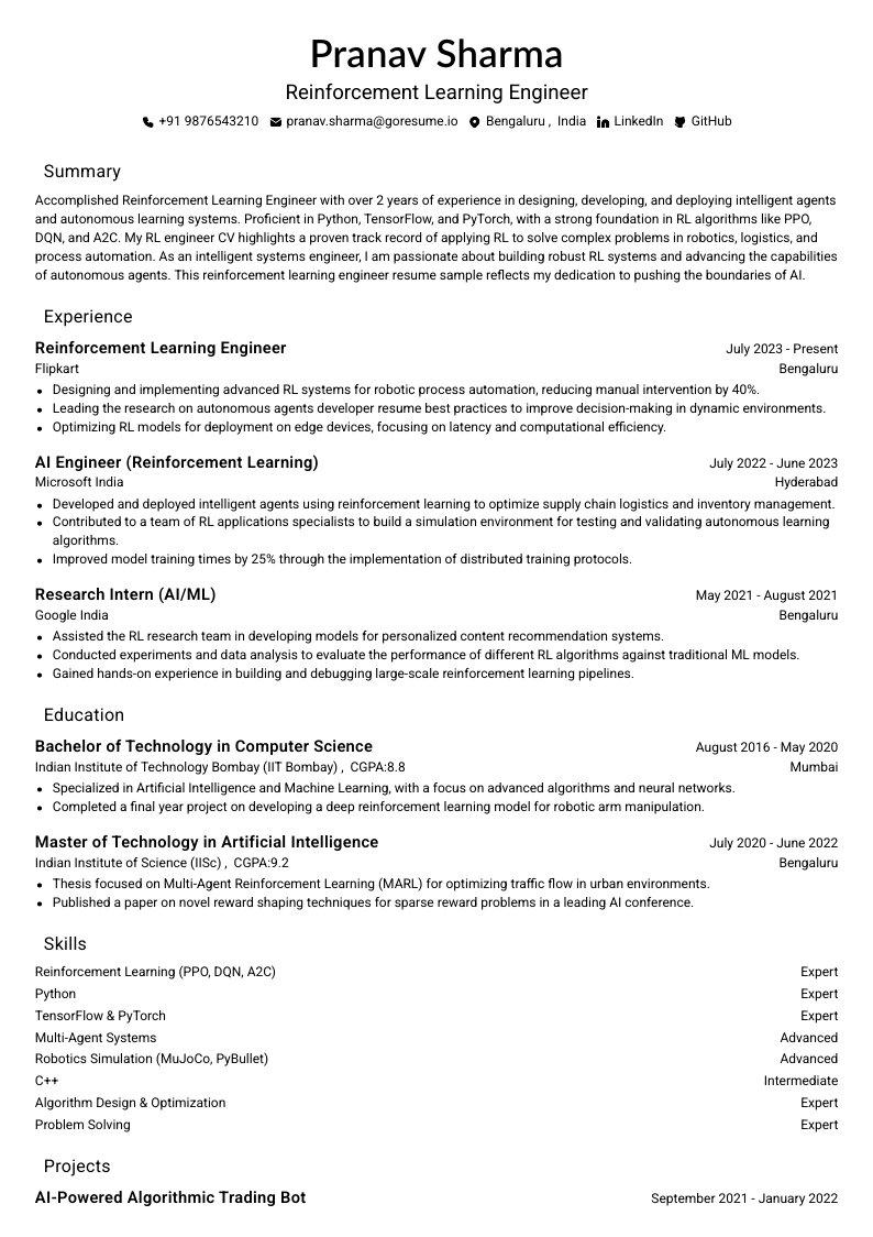 GoResume mobile editor preview