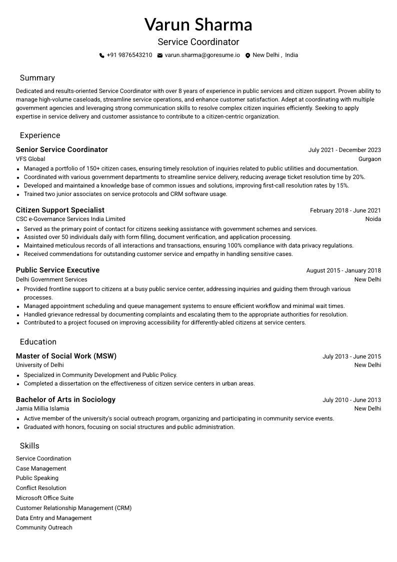 GoResume mobile editor preview