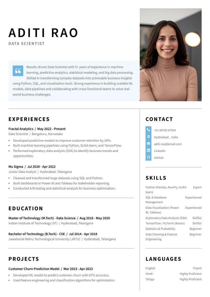 GoResume mobile editor preview