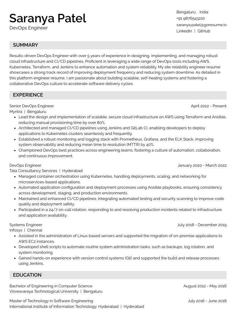 GoResume mobile editor preview