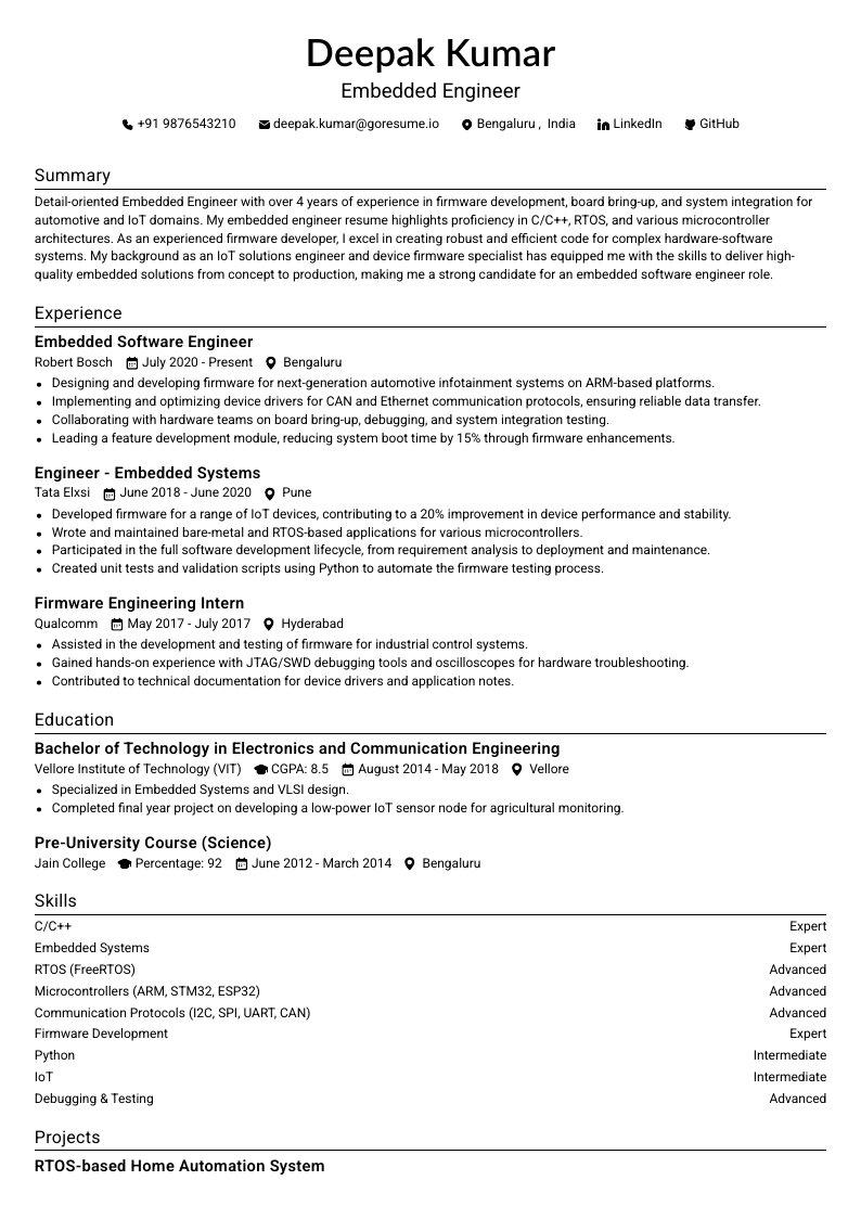GoResume mobile editor preview
