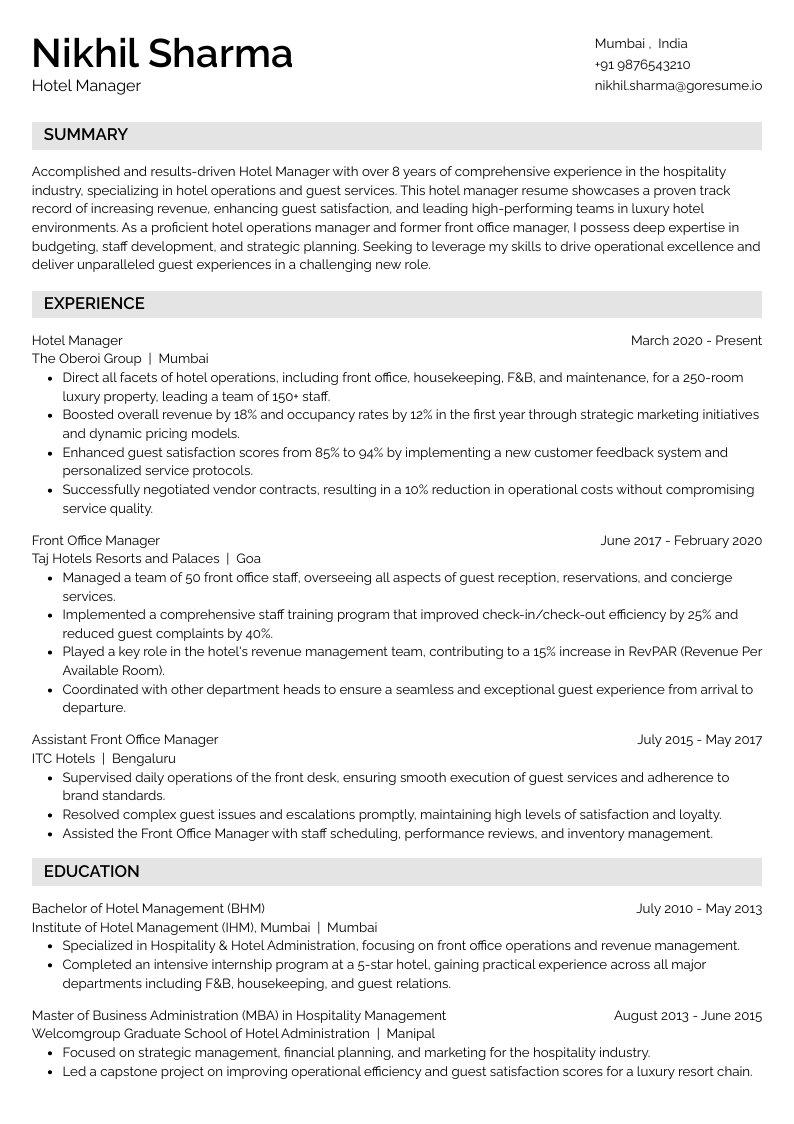 GoResume mobile editor preview