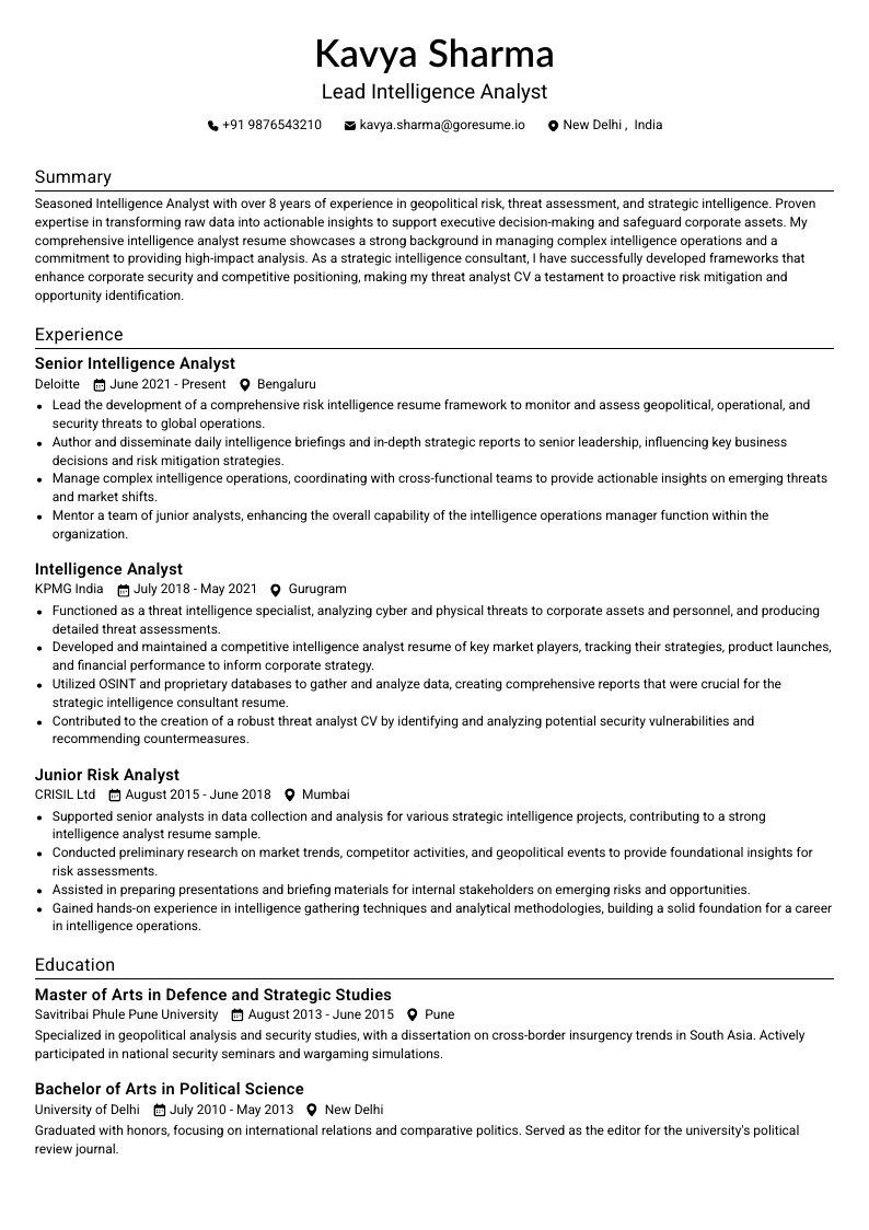 GoResume mobile editor preview