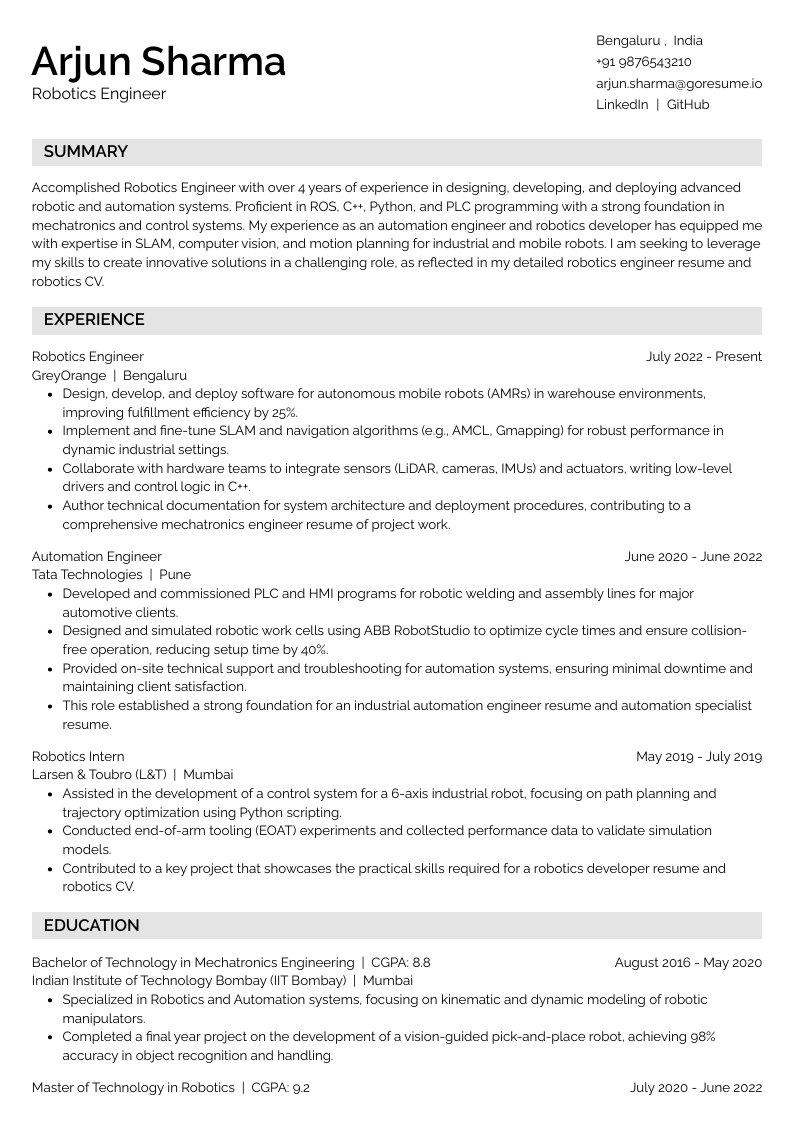 GoResume mobile editor preview