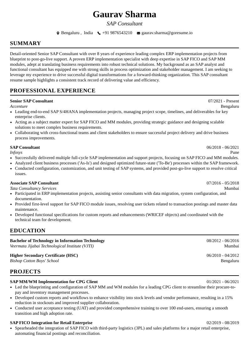 GoResume mobile editor preview