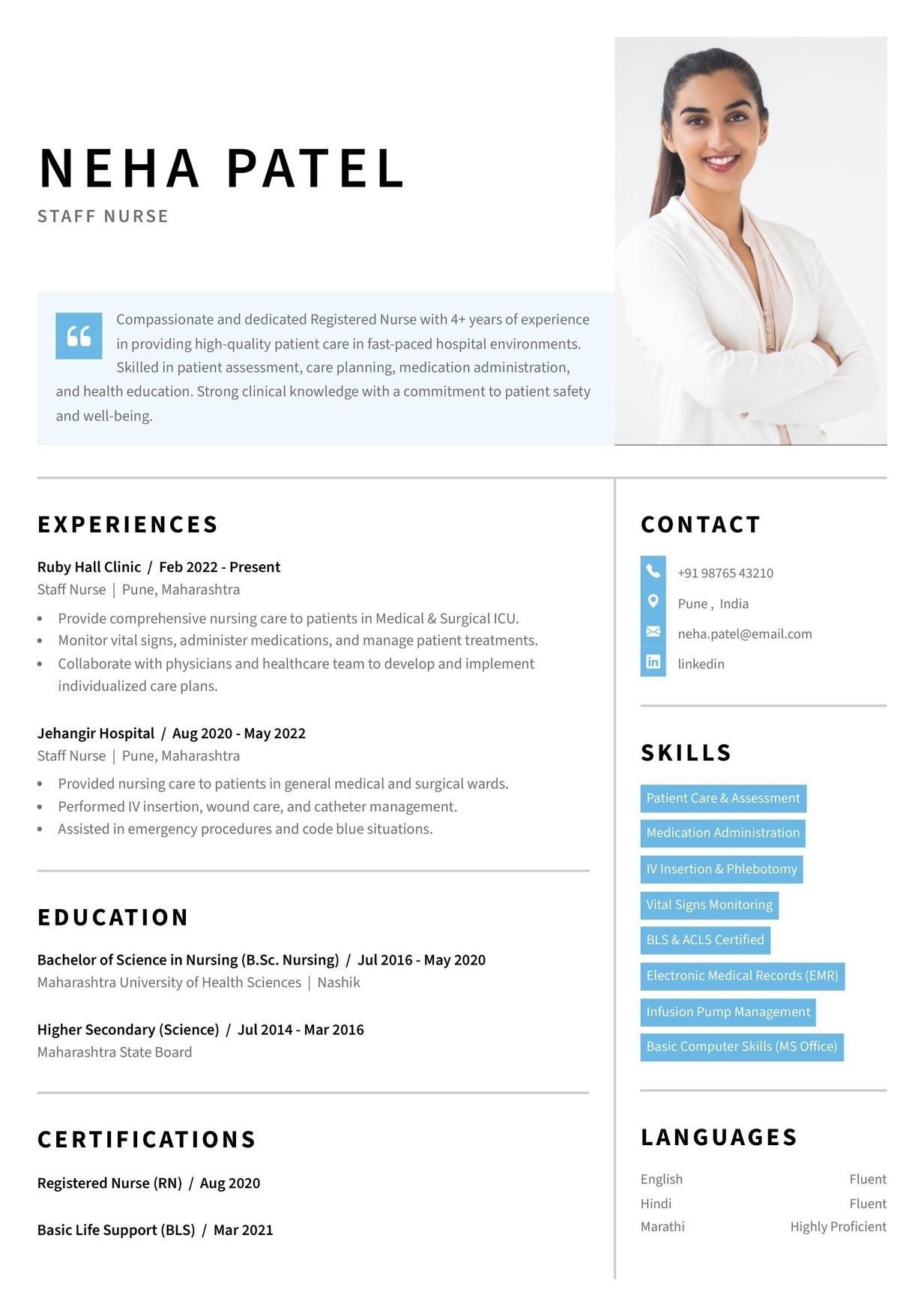 GoResume editor preview